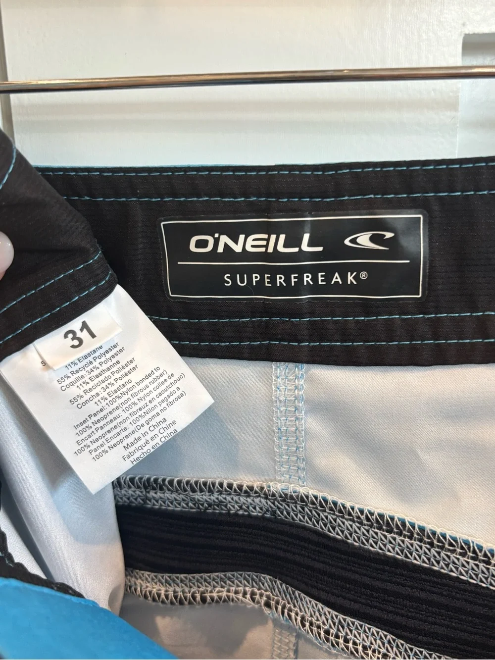 O'Neill Blue, Orange & Yellow Gradient Men's Boardshorts